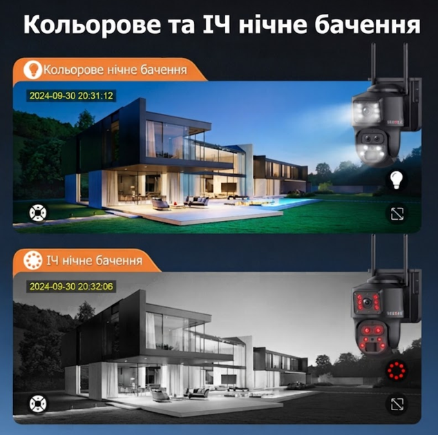 Автономна 4G камера Sectec ST-537-6M-3L із сім-картою, нічним баченням та сонячною панеллю чорна - зображення 6