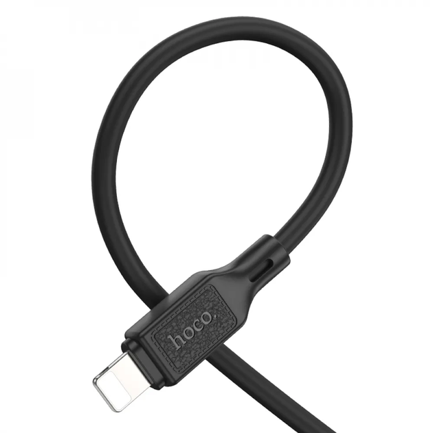 Кабель HOCO X90 Cool silicone PD charging data cable for iP Black - изображение 4