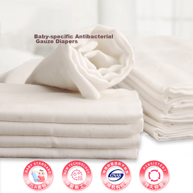 Подгузники Babyprints, антибактериальные марлевые подгузники из чистого хлопка для новорожденных, одноразовые, многоразовые, упаковка из 10 штук. - изображение 5