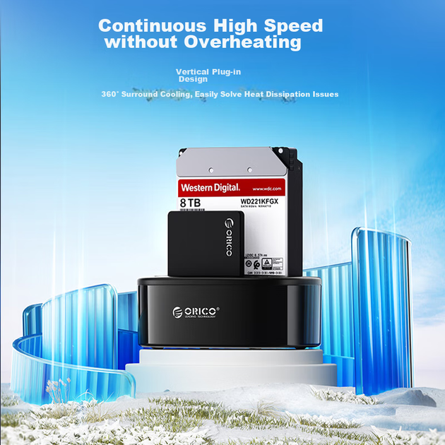 Корпус для жесткого диска ORICO 6228US3-C, 2.5/3.5 дюйма, SATA - изображение 7