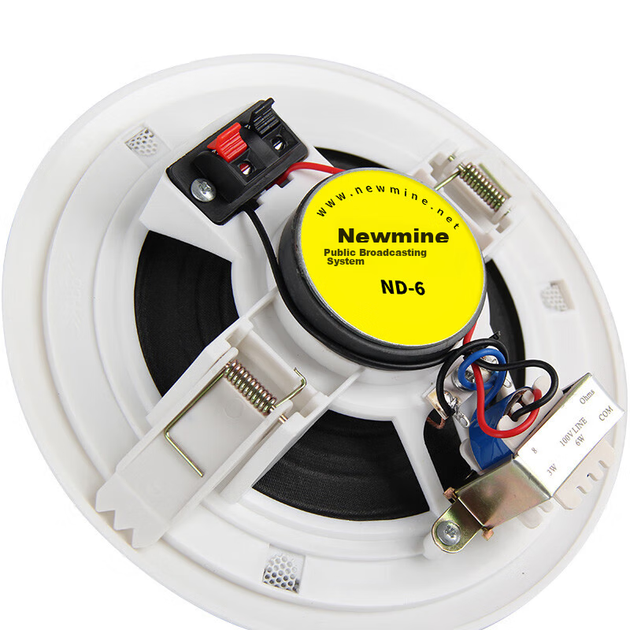 Встраиваемая потолочная акустическая система Newmine ND-6 с постоянным напряжением, для фоновой музыки в торговых центрах, магазинах, системах оповещения, 6 дюймов. - изображение 7