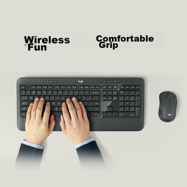 Комплект клавиатура и мышь Logitech MK540 беспроводной офисный черный - изображение 6