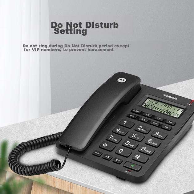 Стационарный телефон Motorola CT210C с громкой связью, черный - изображение 6