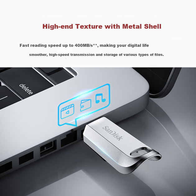 Флеш память USB SANDISK CZ75 256GB USB Type-C - Фото 6 Флеш память USB SANDISK CZ75 256GB USB Type-C - изображение 6