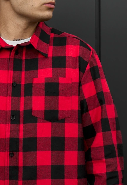 Мужская Рубашка Стаф Красная С Черным Элегантная Классическая Staff Ed Black & Red L (397196) - Фото 3 Мужская Рубашка Стаф Красная С Черным Элегантная Классическая Staff Ed Black & Red L (397196) - изображение 3