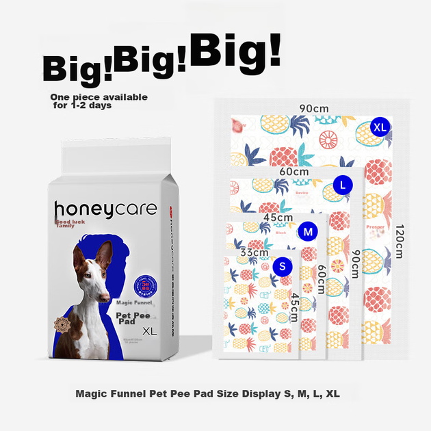 Пеленки для животных HONEYCARE впитывающие XL 120×90см 10шт - изображение 5