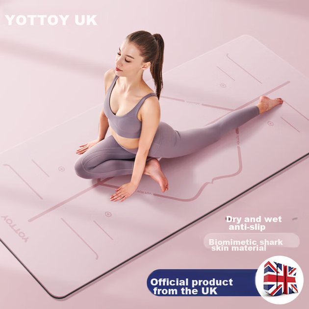 Коврик для йоги Yottoy каучуковый нескользящий, 183x68см, утолщенный - изображение 11