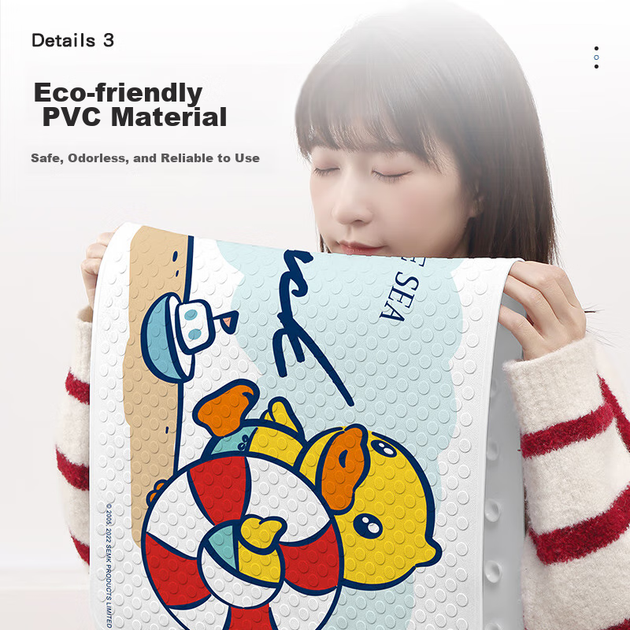 Dajiang, нековзний килимок для ванної кімнати з принтом Little Yellow Duck, дитячий душ, килимок для ванної кімнати, що запобігає падінню, 40x70 см - изображение 8
