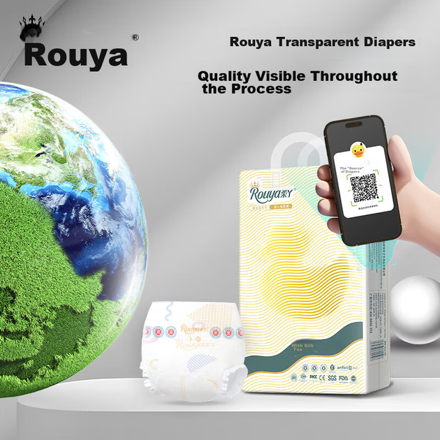 Подгузники-трусики ROUYA Silk Soft L 62шт ультратонкие - изображение 11