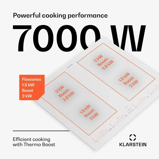 Варочная поверхность индукционная Klarstein Masterzone 60 Flex 9600 Вт 4 зоны - изображение 2