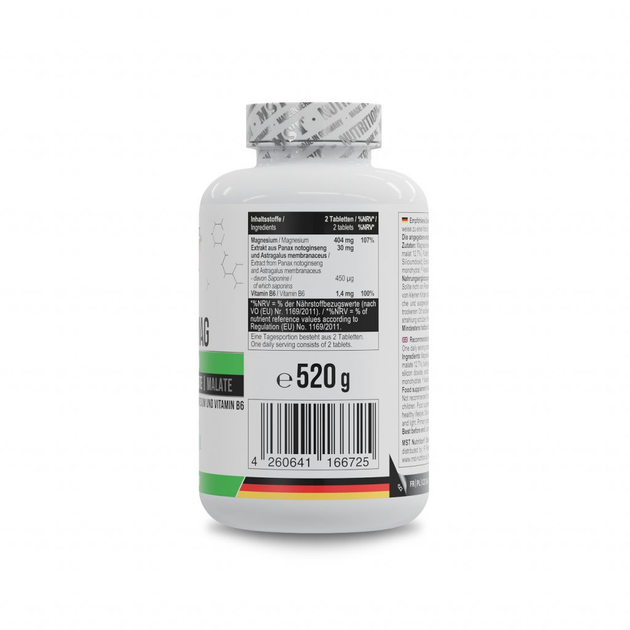 Магній MST Triple-Mag Magnesium 240 таблеток, таурат, бісгліцинат, малат, вітамін B6 - Фото 2 Магній MST Triple-Mag Magnesium 240 таблеток, таурат, бісгліцинат, малат, вітамін B6 - зображення 2