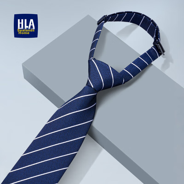 Краватка чоловіча HLA на блискавці, смугаста, подарункова - зображення 10