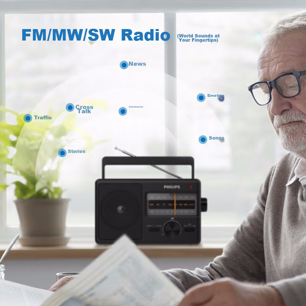 PHILIPS TAR2368 — портативный FM-тюнер для пожилых людей, полупроводниковая конструкция, настольный радиоприемник старого образца, персональное устройство для прослушивания музыки для пожилых людей [полный диапазон/указатель]. - изображение 9