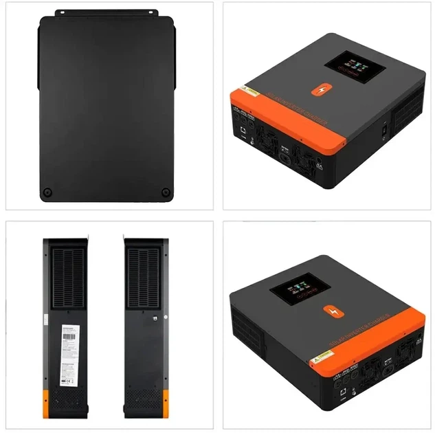 Гібридний інвертор PowMr 6.2kW 48V 230V, чиста синусоїда, MPPT 120A, подвійний вихід, для сонячних панелей - зображення 4