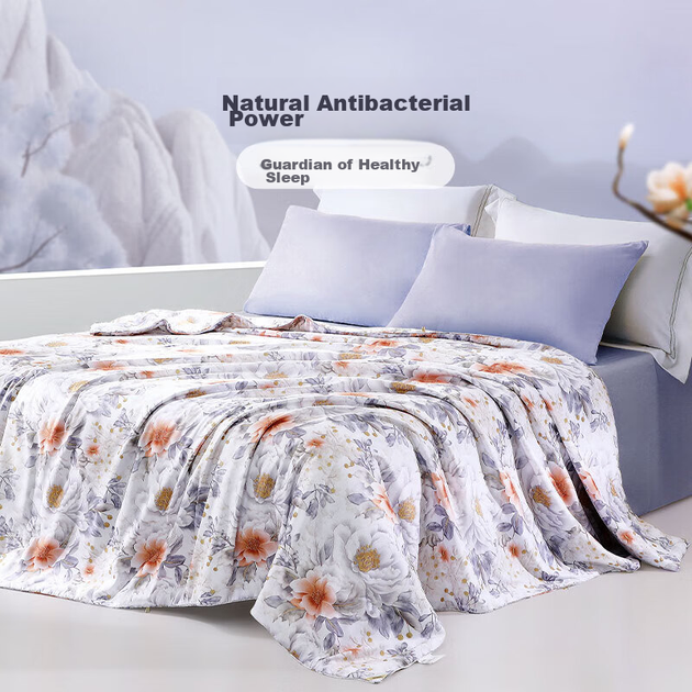 Ковдра шовкова FUANNA 100% тутовий шовк з кондиціонером літня тонка 1.4кг 203x229см - зображення 4