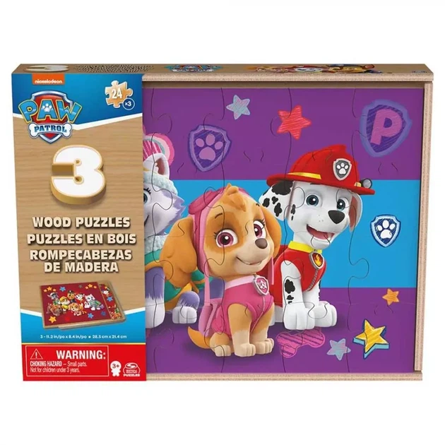 Пазл дерев’яний Paw Patrol 3в1 21х28 см (SM98297/6066794) - Фото 6 Пазл дерев’яний Paw Patrol 3в1 21х28 см (SM98297/6066794) - зображення 6
