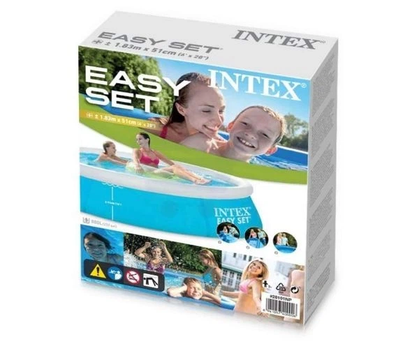Басейн дитячий надувний Intex круглий на 880л 183 х 51 см Блакитний (28101) - Фото 3 Басейн дитячий надувний Intex круглий на 880л 183 х 51 см Блакитний (28101) - зображення 3
