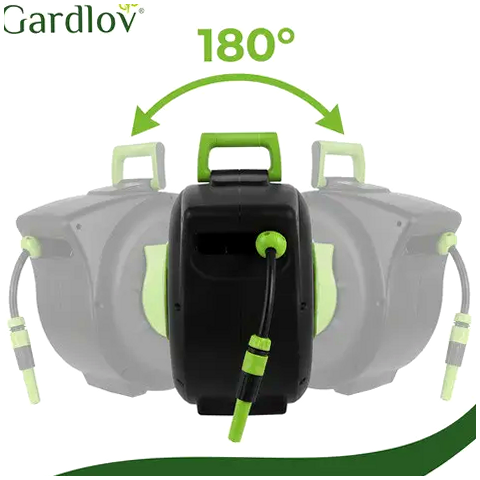 Автоматическая катушка для шланга 30 м с пистолетом для полива Gardlov черный - изображение 4