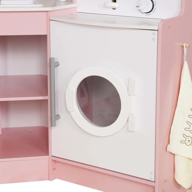 Детская угловая кухня, деревянная Avko Пальма Pink 109х102х32 см, со звуковыми и световыми эффектами - изображение 4