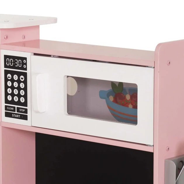 Детская угловая кухня, деревянная Avko Пальма Pink 109х102х32 см, со звуковыми и световыми эффектами - изображение 5