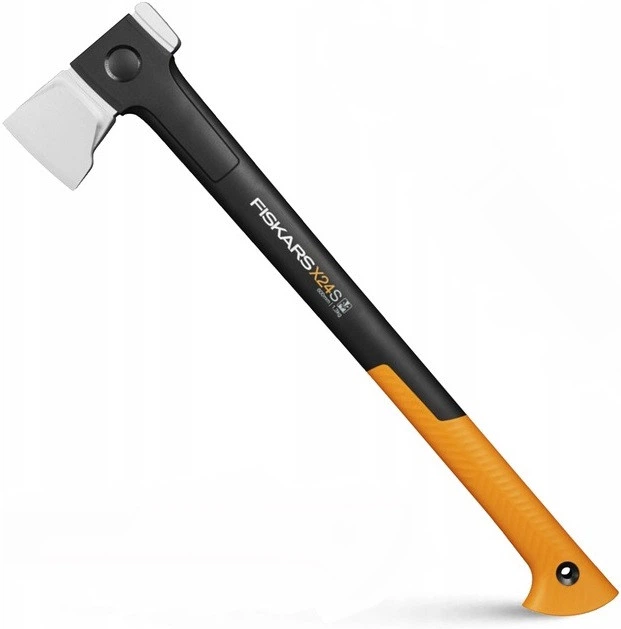 Топор колун с чехлом Fiskars X24 S для раскалывания древесины длина 60 см сталь черный FK-2800 - изображение 2