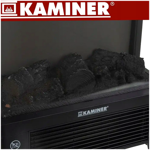 Электрокамин обогреватель 2000 Вт 2 режима нагрева с таймером для дома Kaminer - изображение 2