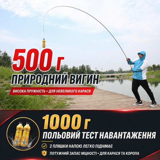 Удилище херабуна Luohan "Зеленый бамбук" телескопическая удочка для рыбалки 28 стрий 4.8м - изображение 6