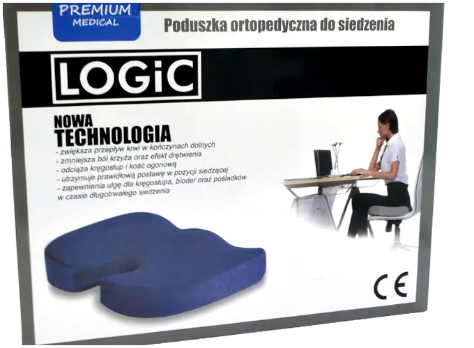 Ортопедическая подушка для сидения с эффектом памяти для дома 1 шт черный - изображение 3