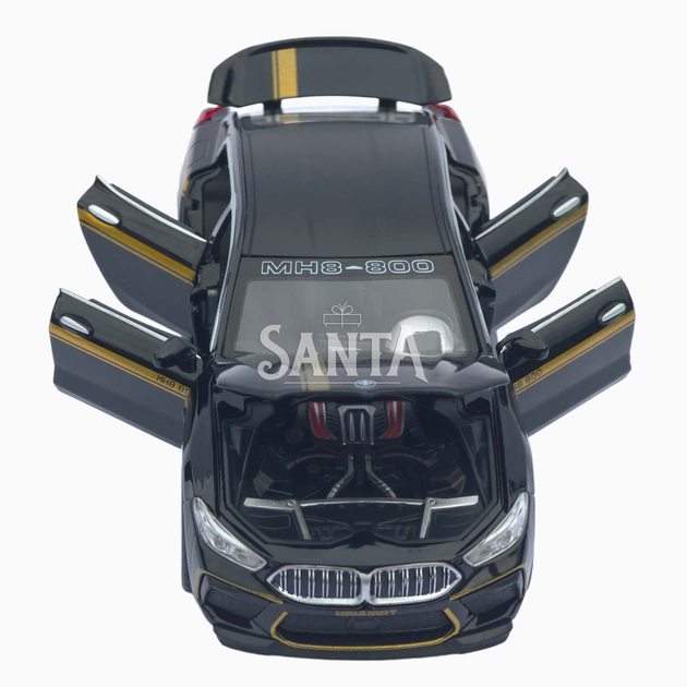 Іграшкова машинка металева BMW Manhart MH8 800 АвтоЕксперт БМВ, чорний, звук, світло, іннерція, відкр. двері, капот, багажник, 15*7*5 см (TK-3054) - Фото 9 Іграшкова машинка металева BMW Manhart MH8 800 АвтоЕксперт БМВ, чорний, звук, світло, іннерція, відкр. двері, капот, багажник, 15*7*5 см (TK-3054) - зображення 9