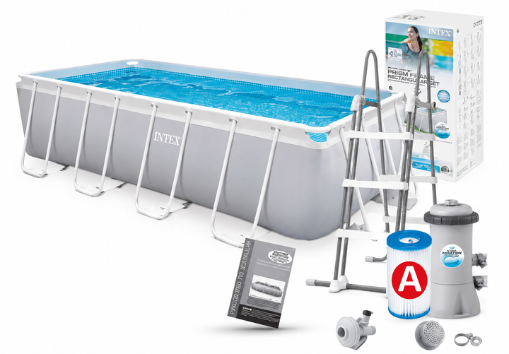 Бассейн каркасный с фильтр-насосом Intex CHEVRON PRISM FRAME RECTANGULAR PREMIUM POOL 400*200*100 см 26780 - Фото 2 Бассейн каркасный с фильтр-насосом Intex CHEVRON PRISM FRAME RECTANGULAR PREMIUM POOL 400*200*100 см 26780 - изображение 2
