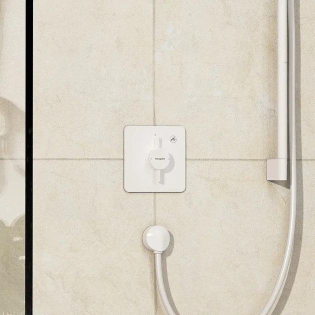 Смеситель для душа Hansgrohe DuoTurn Q термостатический, белый матовый (75414700) - изображение 3