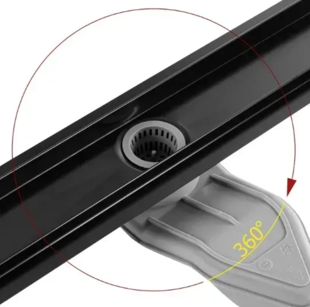 Душовий трап REA NEOX SUPERFLOW 800 мм, чорний, універсальний, мокрий затвор - зображення 2