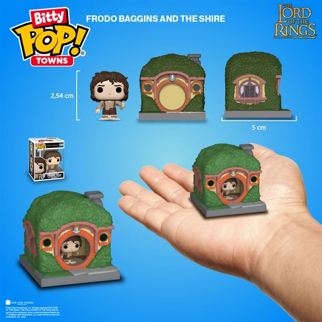 Набір фігурок BITTY POP! Town серії "Володар перснів" - ФРОДО БЕГГІНС І ХАТИНКА - зображення 3