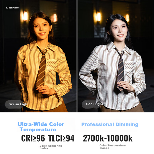 Осветитель Zhiyun CM15 портативный LED, 15Вт, RGB, для стримов и фото - изображение 7
