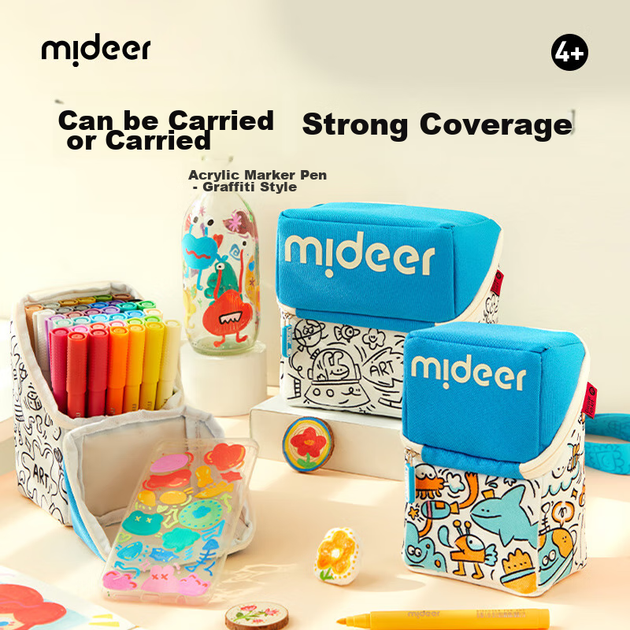Акриловые маркеры MiDeer, 36 цветов, с сумкой, для рисования - изображение 5