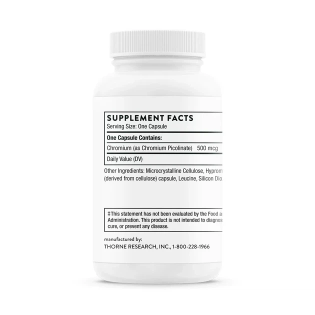 Пиколинат хрома Thorne Research (Chromium Picolinate) 60 капсул - изображение 3
