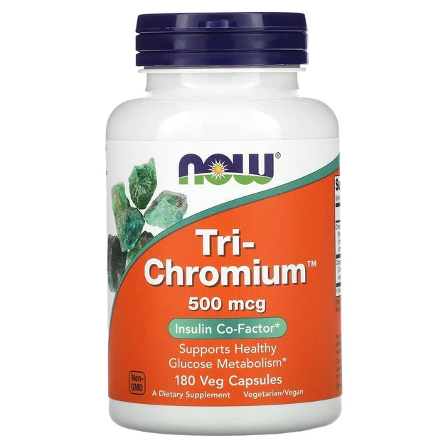 Хром Now Foods (Tri-Chromium) 500 мкг 180 капсул - Фото 1 Хром Now Foods (Tri-Chromium) 500 мкг 180 капсул - зображення 1