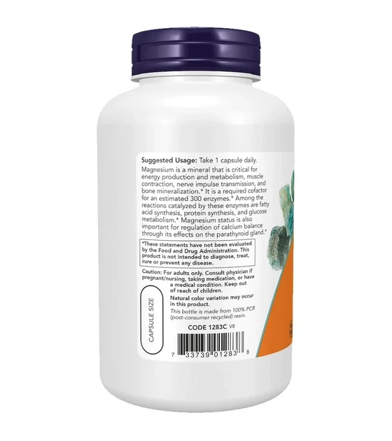 Магний аспартат Now Foods (Magnesium) 400 мг 180 капсул - Фото 3 Магний аспартат Now Foods (Magnesium) 400 мг 180 капсул - изображение 3