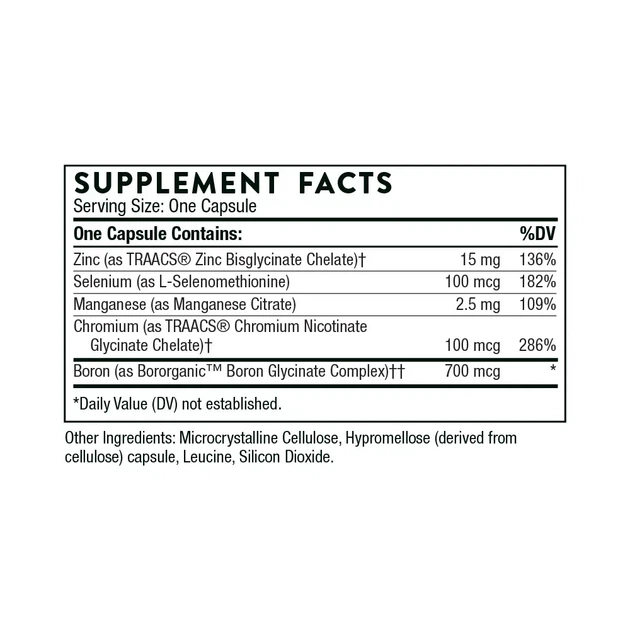 Мікроелементи Thorne Research (Trace Minerals) 90 капсул - зображення 4