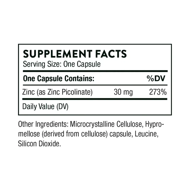 Цинк Піколінат посилений Thorne Research (Zinc Picolinate) 60 рослинних капсул - зображення 4