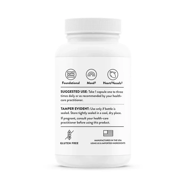 Метилфолат 5-MTHF, Thorne Research, 1 мг, 60 капсул - зображення 2
