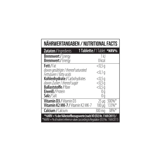 Кальций цитрат+витамин D3+K2 MK7 Calcium Citrate+Vitamin D3+K2 MK7 MST 120 таблеток - изображение 3