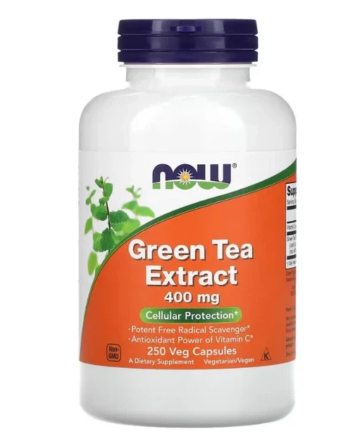 Экстракт зеленого чая Now Foods (Green Tea) 400 мг 250 капсул - Фото 1 Экстракт зеленого чая Now Foods (Green Tea) 400 мг 250 капсул - изображение 1