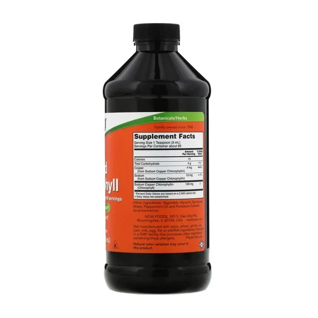 Хлорофіл із м'ятним смаком Now Foods (Liquid Chlorophyll) 473 мл - зображення 2