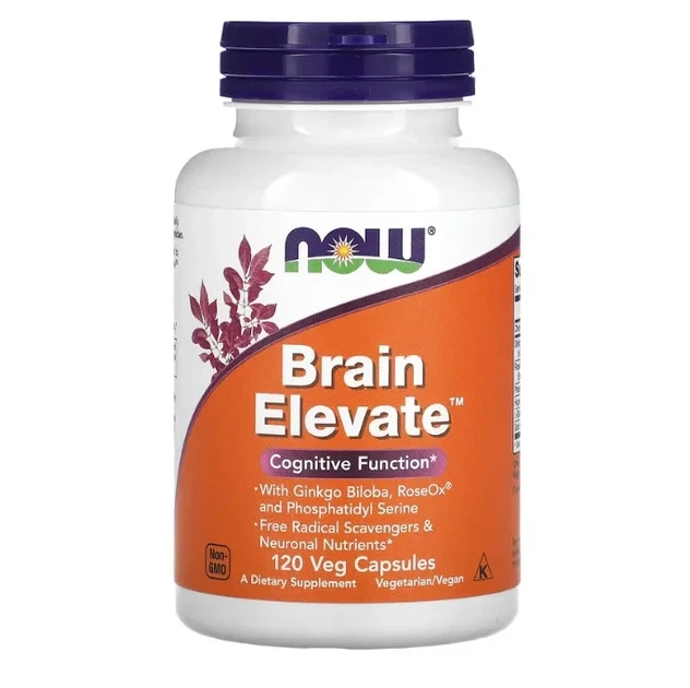 Препарат для улучшения работы мозга Now Foods (Brain Elevate) 120 вегетарианских капсул - Фото 1 Препарат для улучшения работы мозга Now Foods (Brain Elevate) 120 вегетарианских капсул - изображение 1