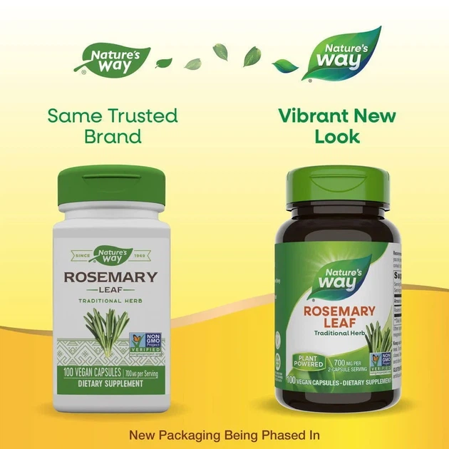 Розмарин Rosemary Nature's Way Листья 700 мг 100 капсул - изображение 2