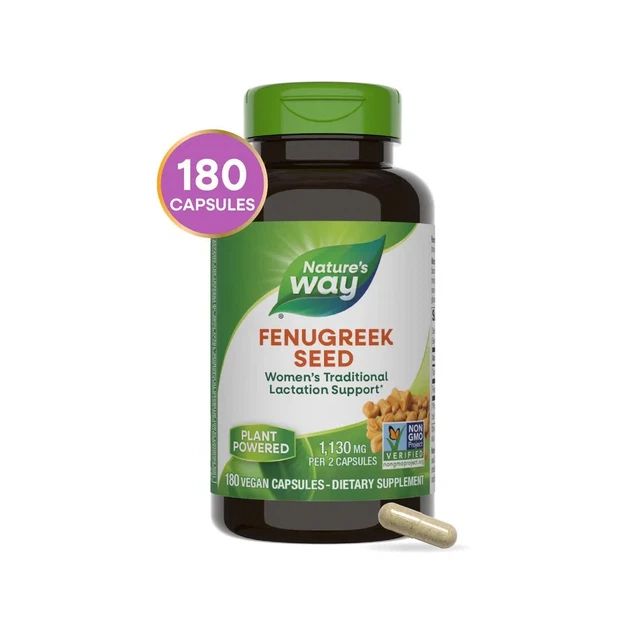 Пажитник Fenugreek Seed Nature's Way насіння 1130 мг 180 веганських капсул 565 мг на капсулу - зображення 4