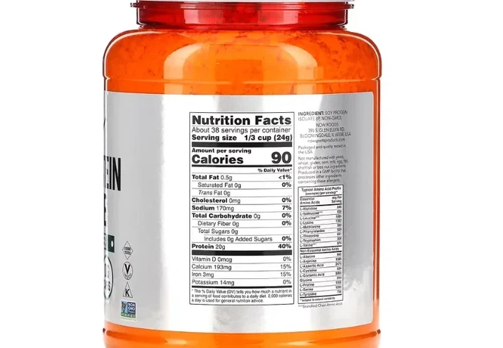 Ізолят соєвого протеїну натуральний смак Now Foods (Soy Protein Isolate Natural Flavor) 907 г - Фото 2 Ізолят соєвого протеїну натуральний смак Now Foods (Soy Protein Isolate Natural Flavor) 907 г - зображення 2