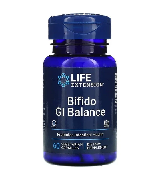 Біфідобактерії для кишківника, Bifido GI Balance, Life Extension, 60 вегетаріанських капсул - Фото 1 Біфідобактерії для кишківника, Bifido GI Balance, Life Extension, 60 вегетаріанських капсул - зображення 1
