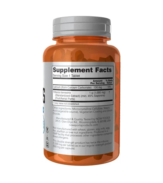 Трибулус Now Foods (Tribulus Terrestris) 1000 мг 90 таблеток - зображення 2